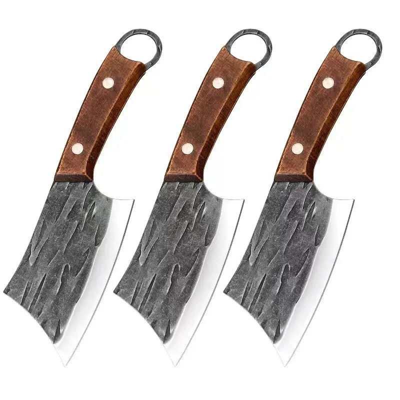 Steel Cleaver Knife - Wooden Handle