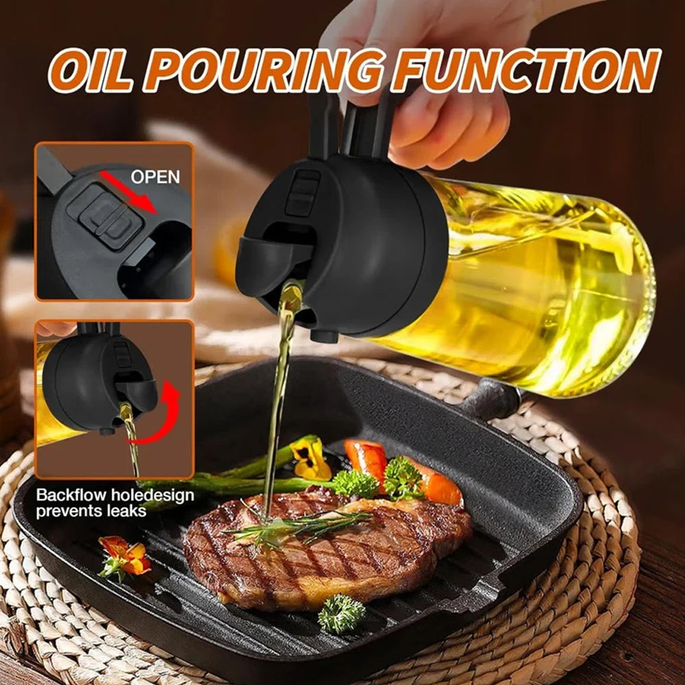 2-in-1 Oil Sprayer & Dispenser Bottle