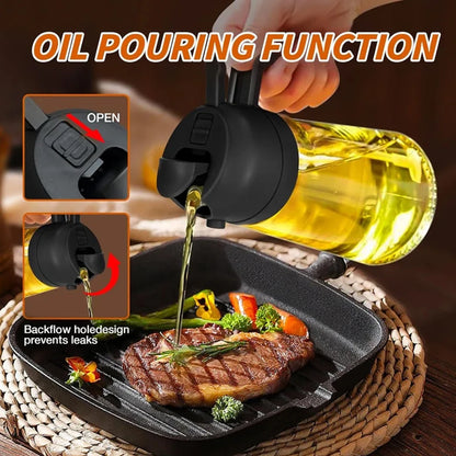 2-in-1 Oil Sprayer & Dispenser Bottle