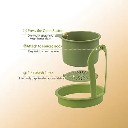 3-in-1 Press Drain Basket & Sink Organizer