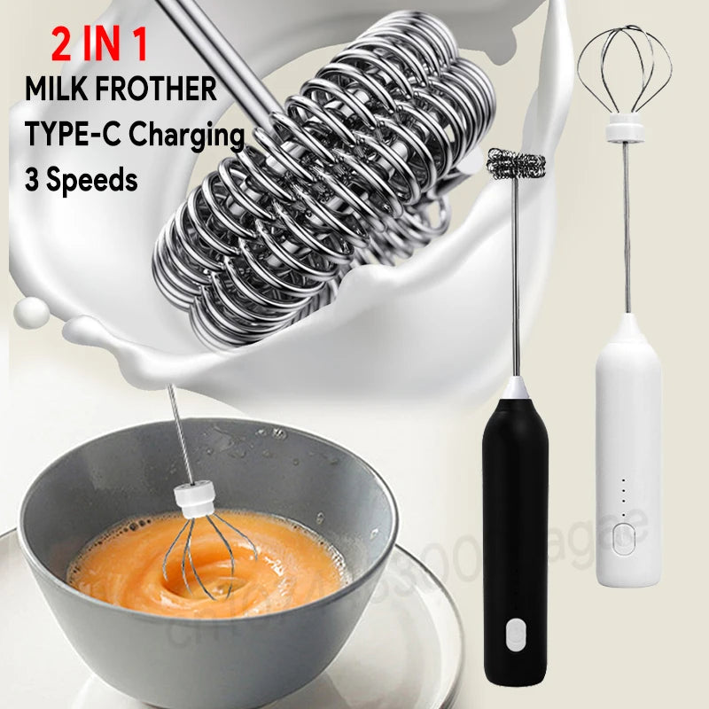 3-in-1 Electric Coffee & Milk Frother Beater