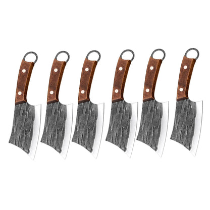 Steel Cleaver Knife - Wooden Handle