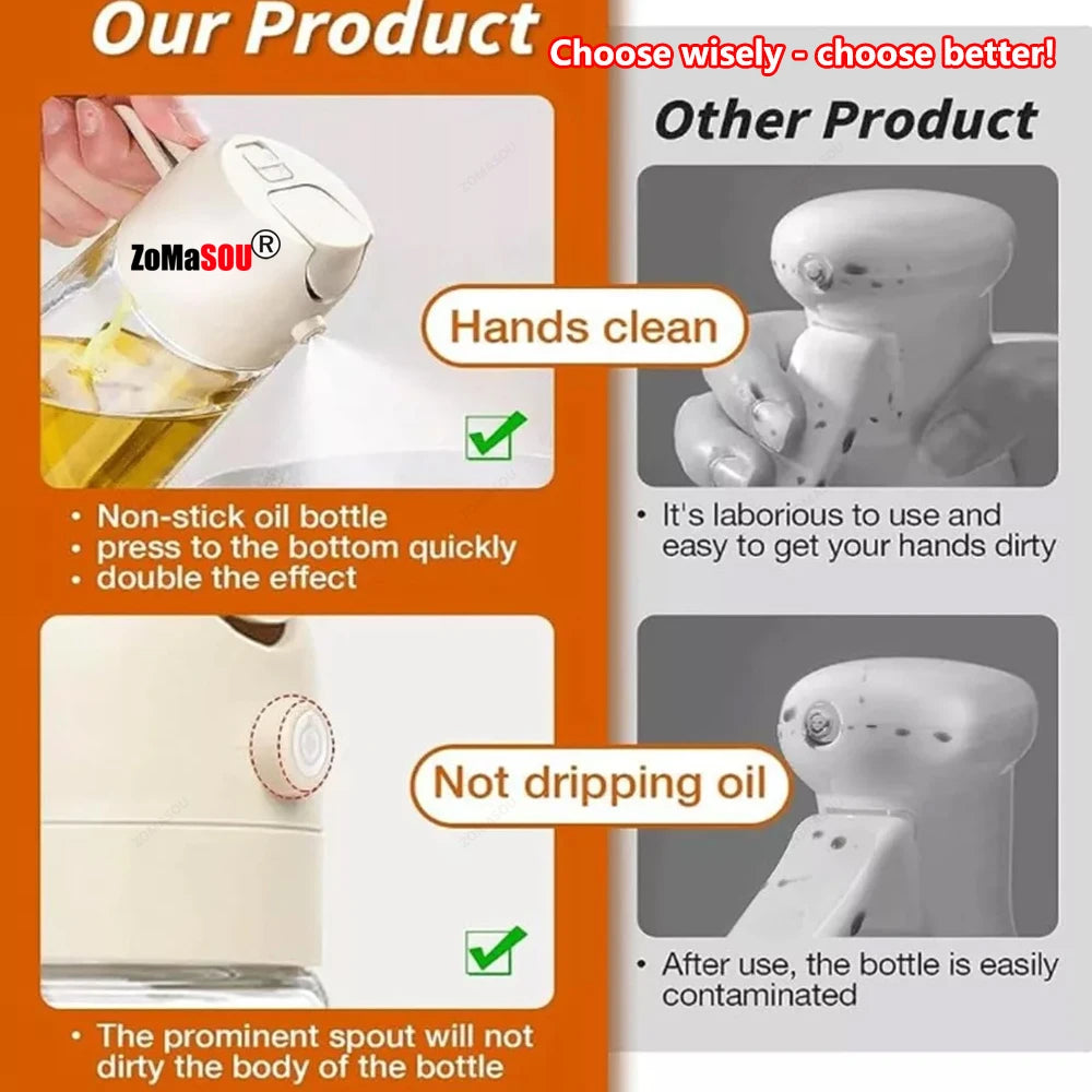 2-in-1 Oil Sprayer & Dispenser Bottle